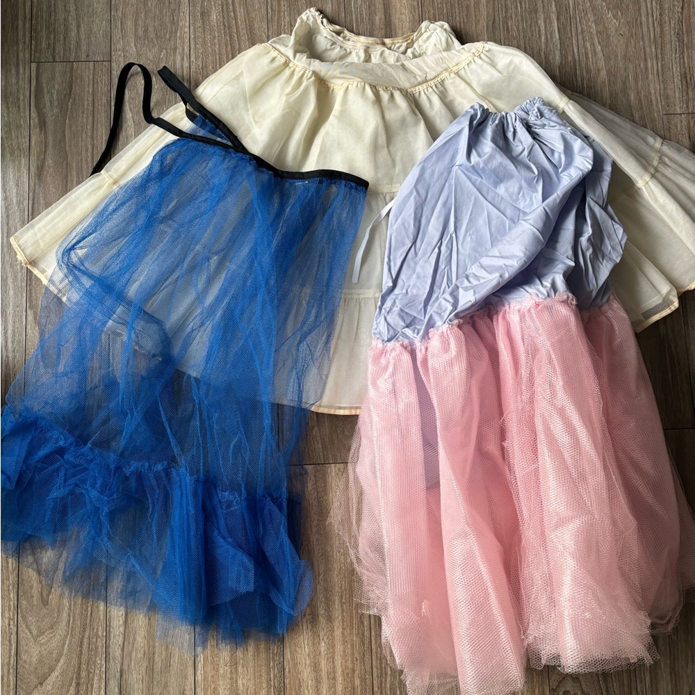 Vintage Tulle Petticoat Colourful Skirts Set